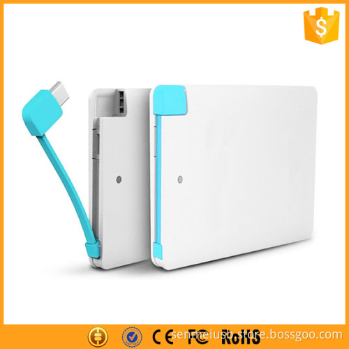Ultra thin mobile power bank flat white for mobile phone